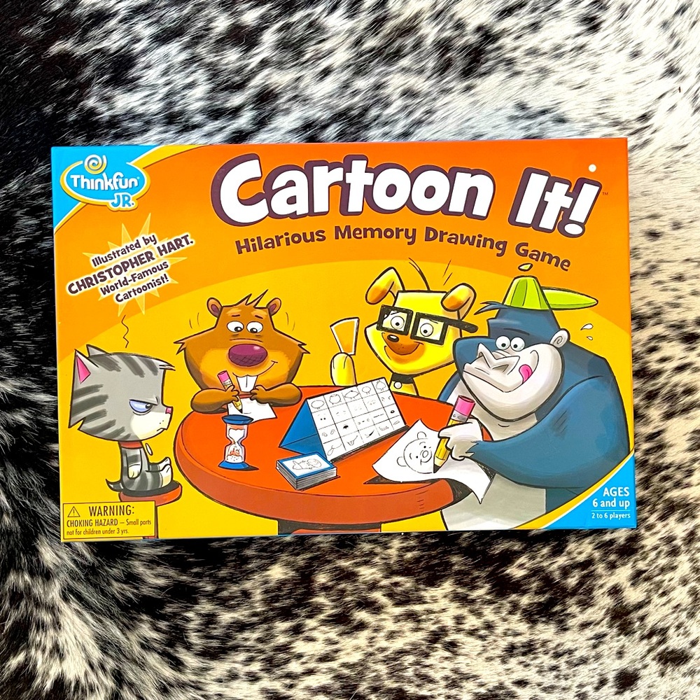 Cartoon It! A Thinkfun memory drawing game. EUC, collectible